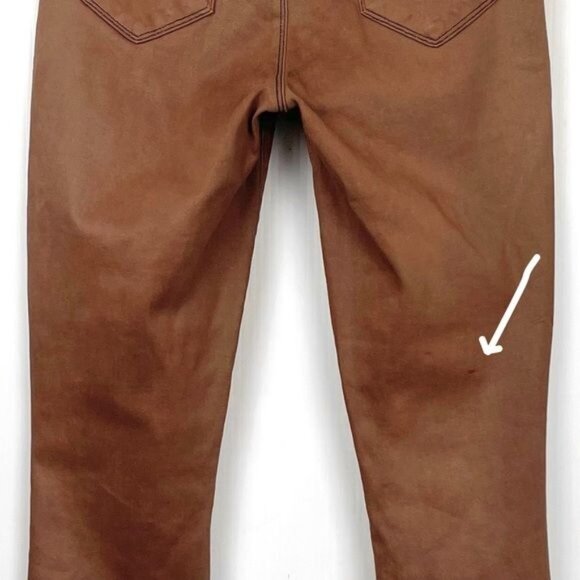 L'agence Margot High-Rise Coated Skinny Jeans Java brown 27 - Picture 6 of 7